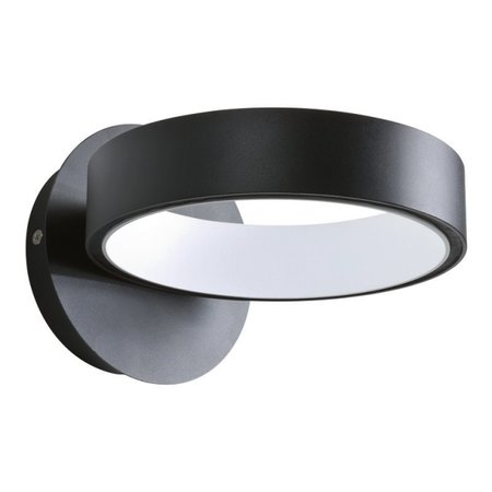 ATOMO Redo - LED svietidlo nástenné - ø 185mm - čierny kov