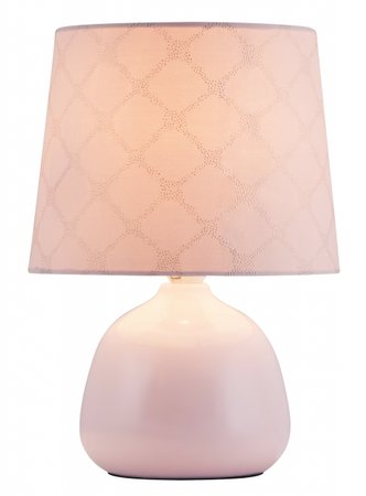 ELLIE Rabalux- lampa stolová - ružová keramika+textil- 260mm