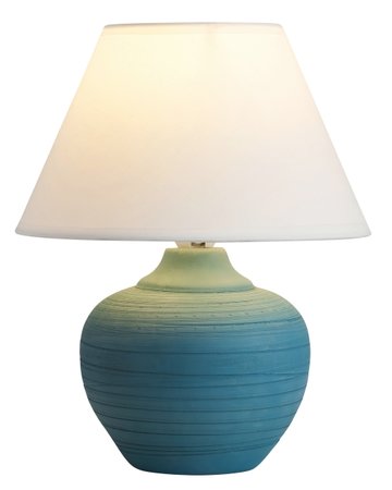 MOLLY Rabalux - lampička stolová - textil+keramika modrá