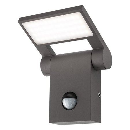 VARIAL Redo - nástenné LED svietidlo so senzorom - tmavošedé