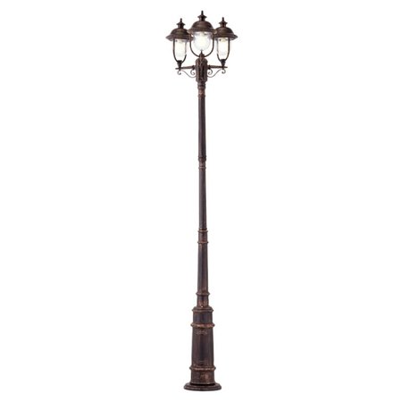 VERONA Redo - lampa stĺpová - čierno-medený kov - 3059mm