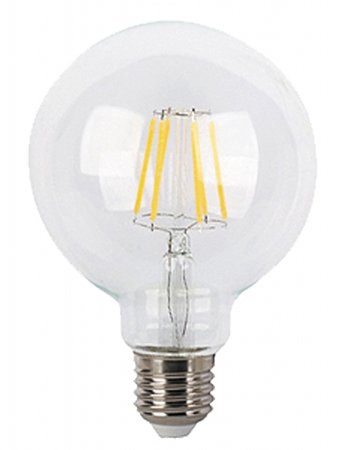 LED \"retro\" žiarovka filamentová- E27/7W- teplá biela- 138mm