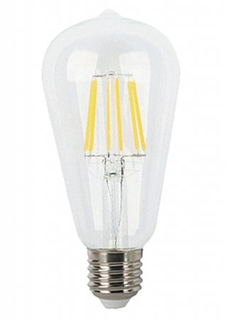 LED žiarovka filamentová \"retro\"- E27/7W- teplá biela- 137mm