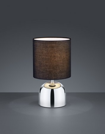 JAN Trio - stolová lampa - chróm+textil - 295mm