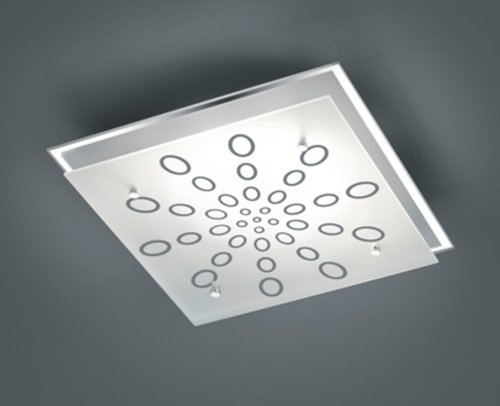 DUKAT Trio - stropné LED svietidlo - 320mm - chróm/sklo