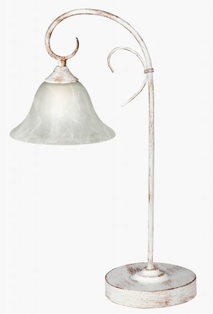 KATHERINE Rabalux - lampa stolná - anticky biely kov/sklo 