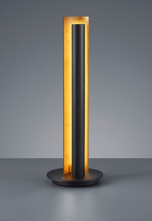 TEXEL Trio - stolová LED lampa - zlato-čierny kov - 475mm