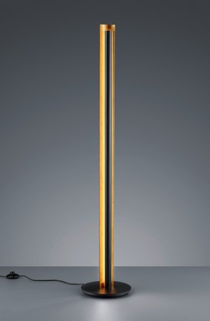 TEXEL Trio - stojanová LED lampa - zlato-čierny kov - 1420mm