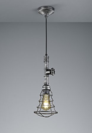 GOTHAM Trio - industrálna lampa závesná - strieborný kov