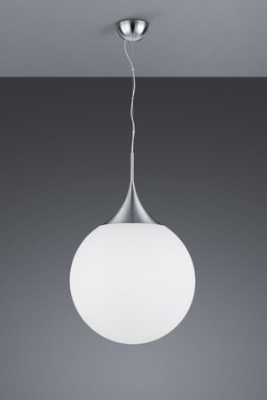 MIDAS Trio - závesná lampa - biele sklo+nikel - ø 450mm