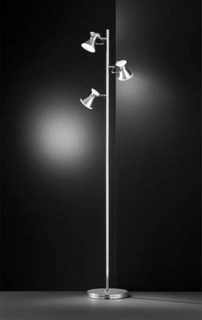 DUKE Trio - LED stojanová lampa - nikel+chróm - 1400mm 