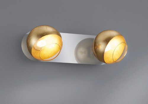 ONTARIO Trio - LED spot - zlaté sklo+chróm - 300mm