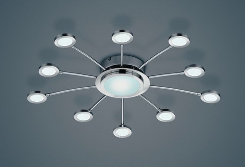 BODRUM Trio - LED stropné osvetlenie - ø 650mm - chróm 
