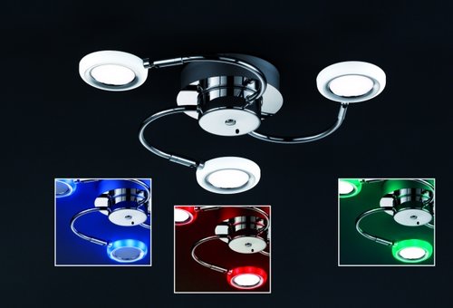 TURNER Trio - LED stropnica -diaľk.ovládanie - RGB-W - 450mm