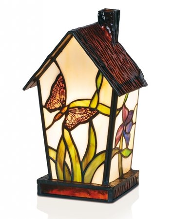 Y108 Artistar - dekoratívna lampa z Tiffany skla - domček