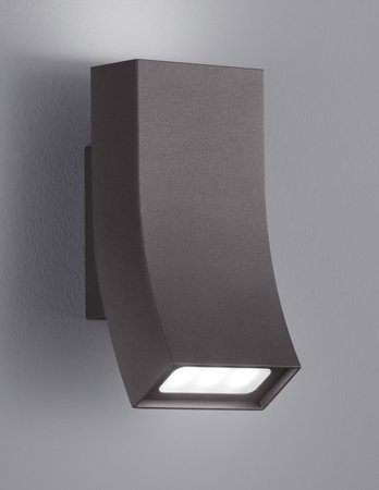OKA Trio - nástenná LED lampa - antracitový kov - 170mm