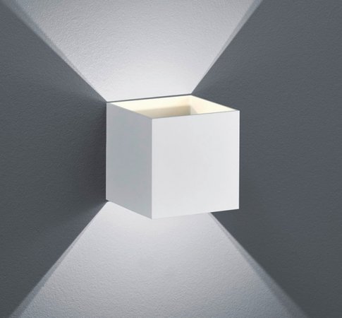 LOUIS Trio - nástenná LED lampa - 100mm - biely kov