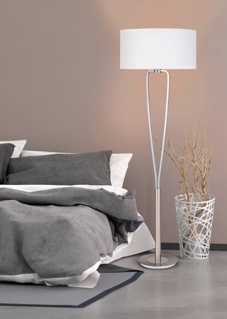 PARIS II Trio - stojanová lampa - 1600mm - nikel/textil