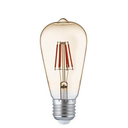 RETRO LED žiarovka filamentová - E27/6W - teplá biela- 130mm
