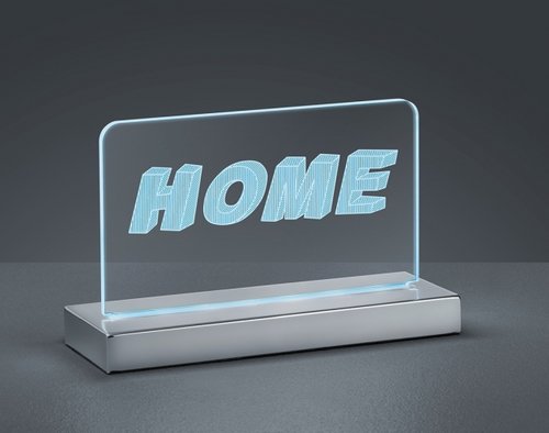 HOME Trio - dekoratívne LED svietidlo - 200mm - chróm, akryl