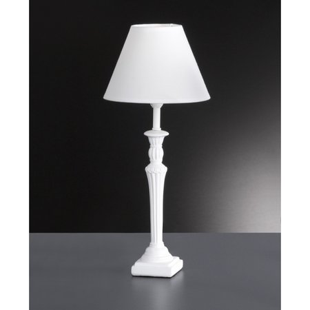 POSTE Honsel - stolná lampa - biely polyresin+textil - 420mm