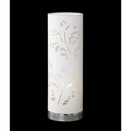 FLORA Honsel - stolová lampa - 350mm - biely textil + dekor