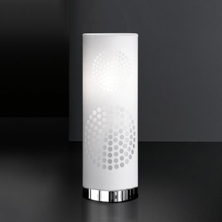 JOONA Honsel - lampa stolová - biely textil s dekorom -350mm