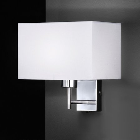 KEMPTEN Honsel - nástenná lampa - biely textil+kov - 250mm