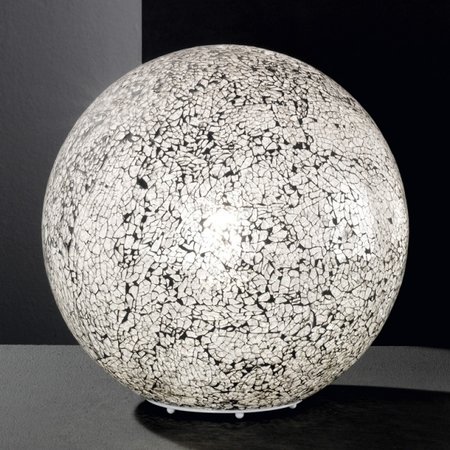 CHRIS Honsel - stolná lampa- strieborné praskané sklo- 250mm