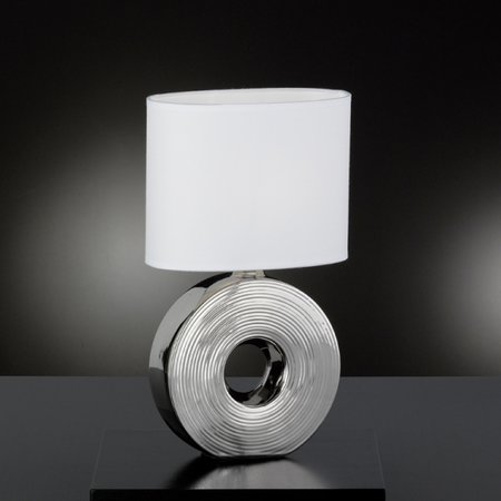 EYE Honsel - stolná lampa- textil+strieborná keramika- 380mm