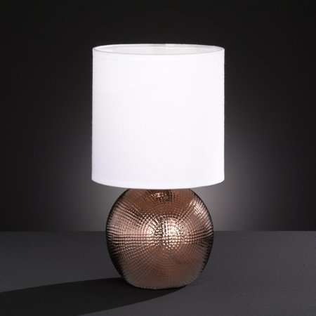 FORO Honsel - stolné svetlo - keramika/meď/textil - 280mm