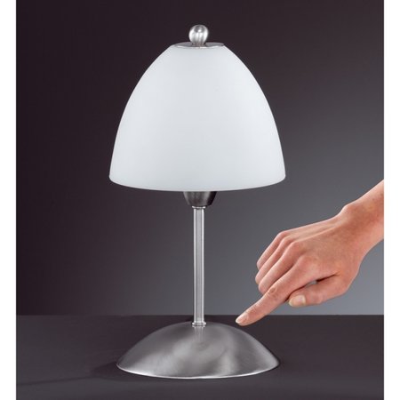 SMART Honsel - dotyková lampa na stôl - nikel/sklo - 290mm