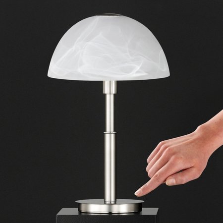 CLASSICA Honsel - stolná lampa dotyková- nikel+sklo - 400mm