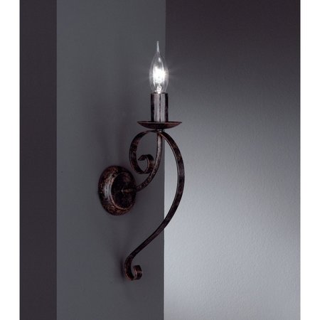 PISA Honsel - sviečková lampa - anticky hrdzavý - 440mm