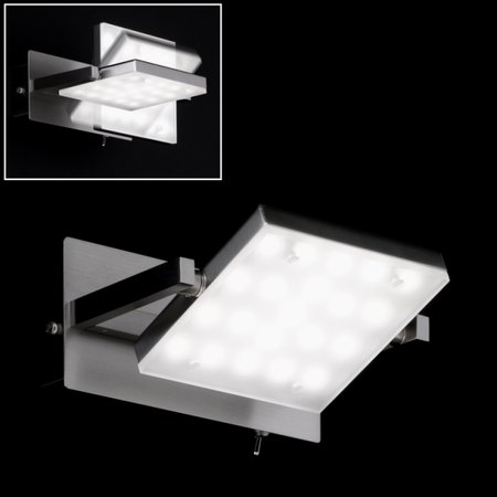 MILL Honsel - nástenné LED svietidlo - nikel/akryl