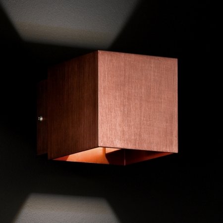 BOX Honsel - nástenná LED lampa - akryl/meď - 100mm