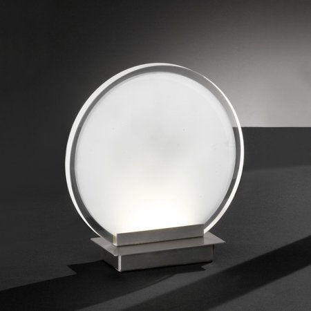 FORMA Honsel - stolná LED lampa - akryl+nikel - ø 220mm