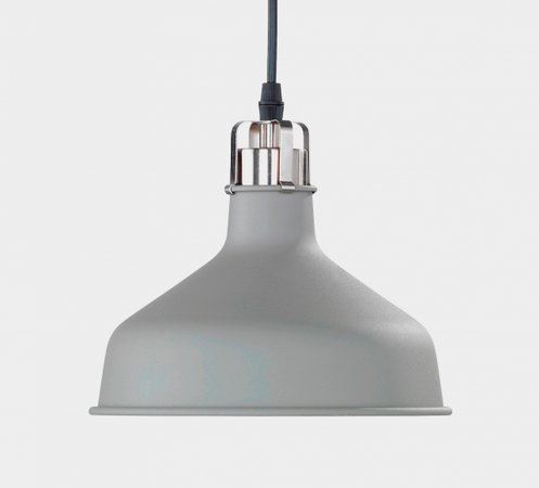 PIT Honsel - závesná lampa - nikel/šedý kov - ø 210mm