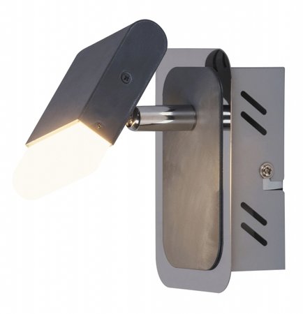 MARCUS Rabalux - nástenná LED lampa - šedý kov/chróm/plast