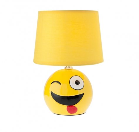 SMILEY Redo - stolná detská lampa - keramika/textil - 260mm