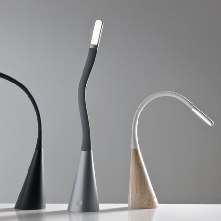 ALIAS Redo - LED lampa stolná - biela+imitácia dreva - 520mm