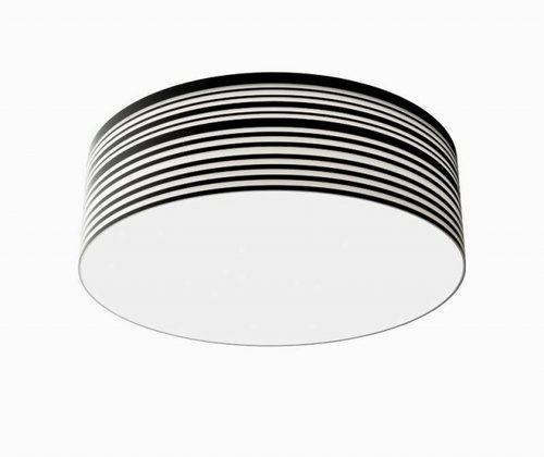 RIBBON Redo - LED lampa stropná - čierno-biela - ø 450mm