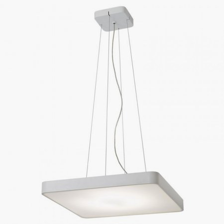 SCREEN Redo - LED lampa - 460mm - biely kov+biele sklo