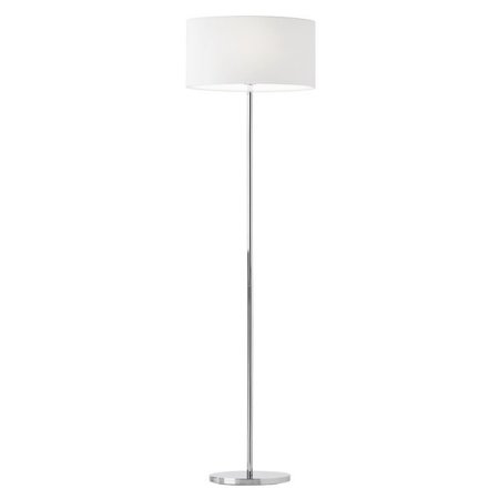 ENJOY Redo - stojanová lampa - chróm + biely textil - 1600mm