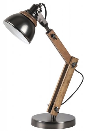 AKSEL Rabalux - stolná retro lampa - čierny kov/buk - 475mm