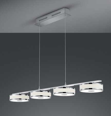 AGENTO Trio - závesné LED svietidlo - nikel/textil - 1150mm