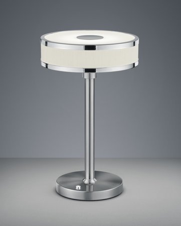 AGENTO Trio - stolové LED svietidlo - nikel/textil - 320mm