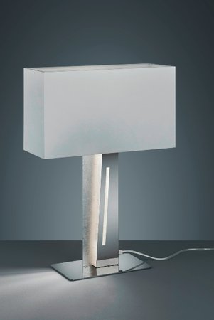 NESTOR Trio - stolová lampa - LED+E27 - strieborno-biela
