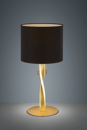 NANDOR Trio - stolová LED lampa - zlato-čierna - 620mm