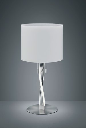 NANDOR Trio - stolová LED lampa - nikel+biela - 620mm